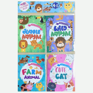 4-in-1 Mini Colouring Books In Bag - Animals