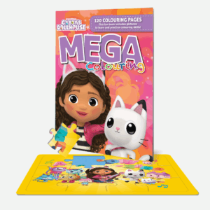 Gabby's Dollhouse - 120pg Colouring Book & 12pce Puzzle Bundle Np