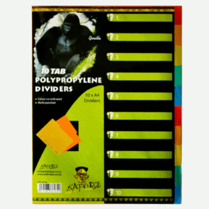 D Afrique PP Dividers 10 Tab Assorted