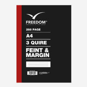 3 Quire 288 Page A4 Counter Book Feint And Margin (F/M)