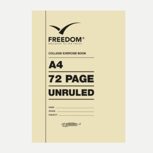72 Page A4 College Exercise Book Unruled