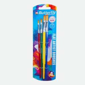 Butterfly Flat Artist Brushes (4) Size 2,4,8,10