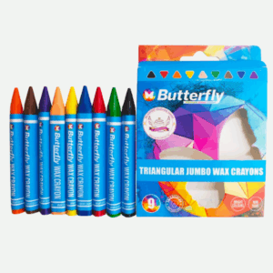 Butterfly Crayons- Wax (9) Jumbo Triangle