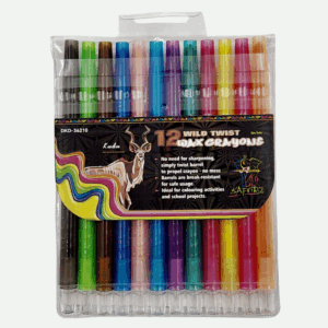 D Afrique Retractable Wax Crayons (12s) Assorted