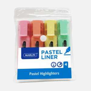 Marlin Pastel Highlighters 4's assorted