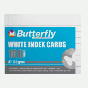 Ruled Index/speech Cards - A7 160gsm White - 100 Sheets